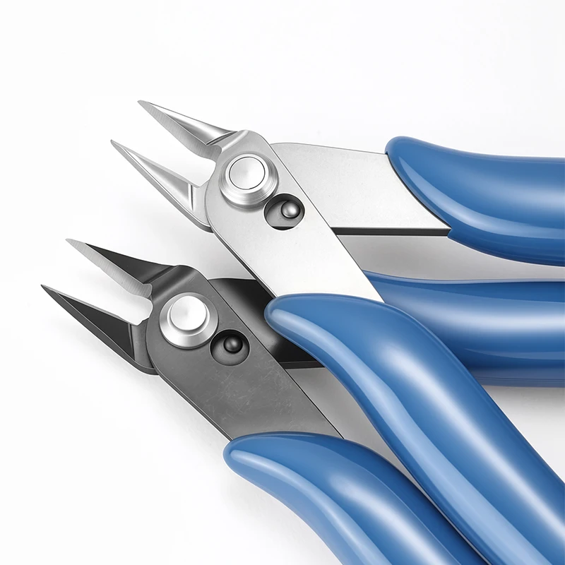 4.5 Inch Mini Precision Diagonal Cutter Sprue Nipper Flush Cut Pliers for Component Lead Zip Ties Plastic Hand Tool