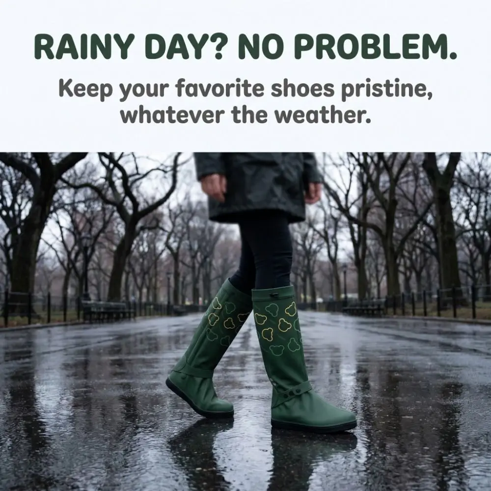 Rain Proof Rain Shoe Cover Thickened Wear-resistant Waterproof Boot Cover Non-Slip Mud-proof Rainproof Shoes Cover Rainstorm