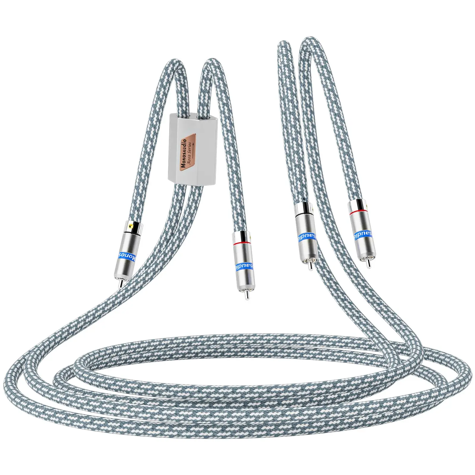 Preffair 17AWG Audiophile RCA Cable Pair 5N OFC Red Pure Copper Rhodium Plated Plugs Audio Signal Cable Microphone cable