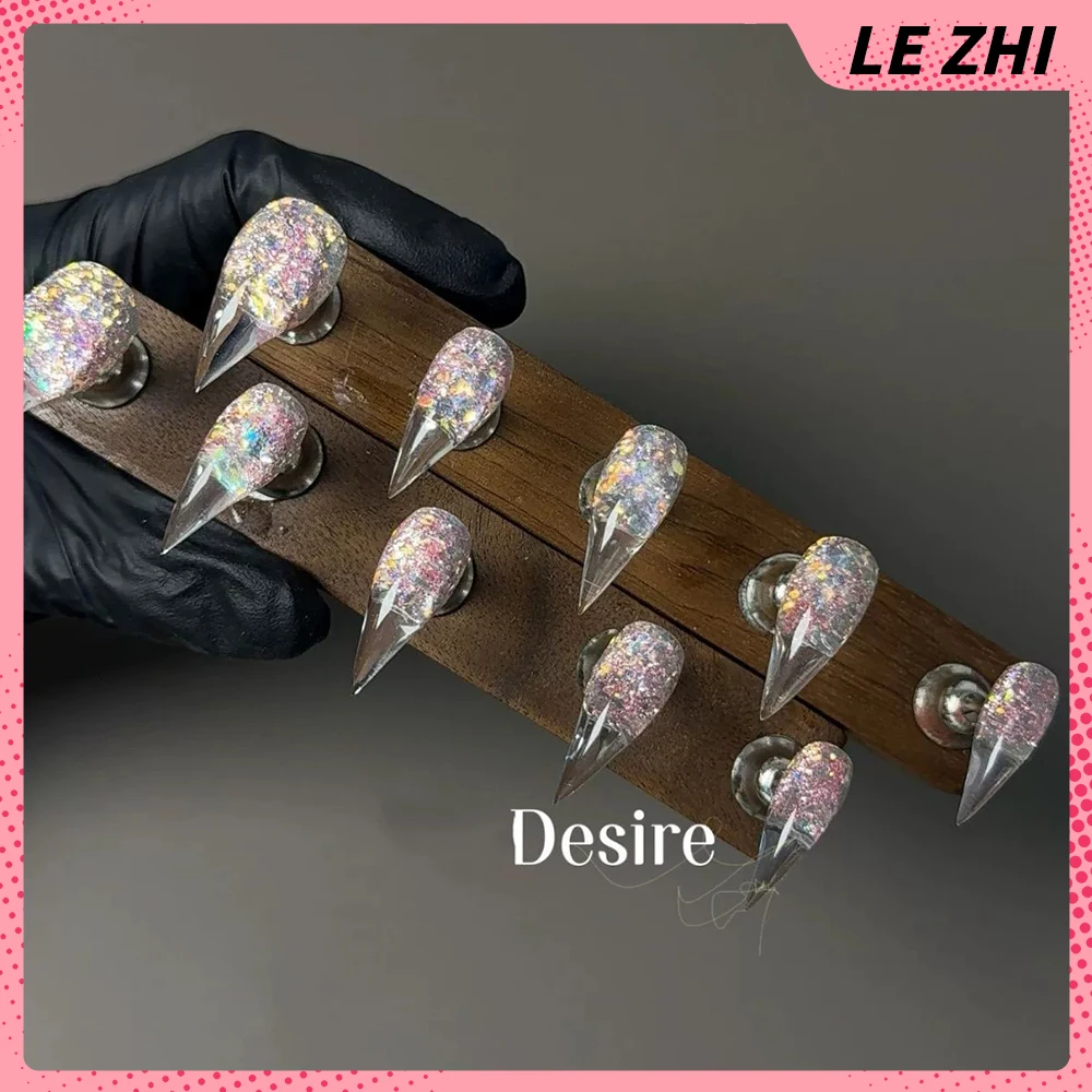 10 قطعة فتاة التوابل الملونة بسيطة طويلة الوحش مخلب اليدوية اضغط على الأظافر التنين شكل مخلب التدرجات قابلة لإعادة الاستخدام غطاء كامل مسمار