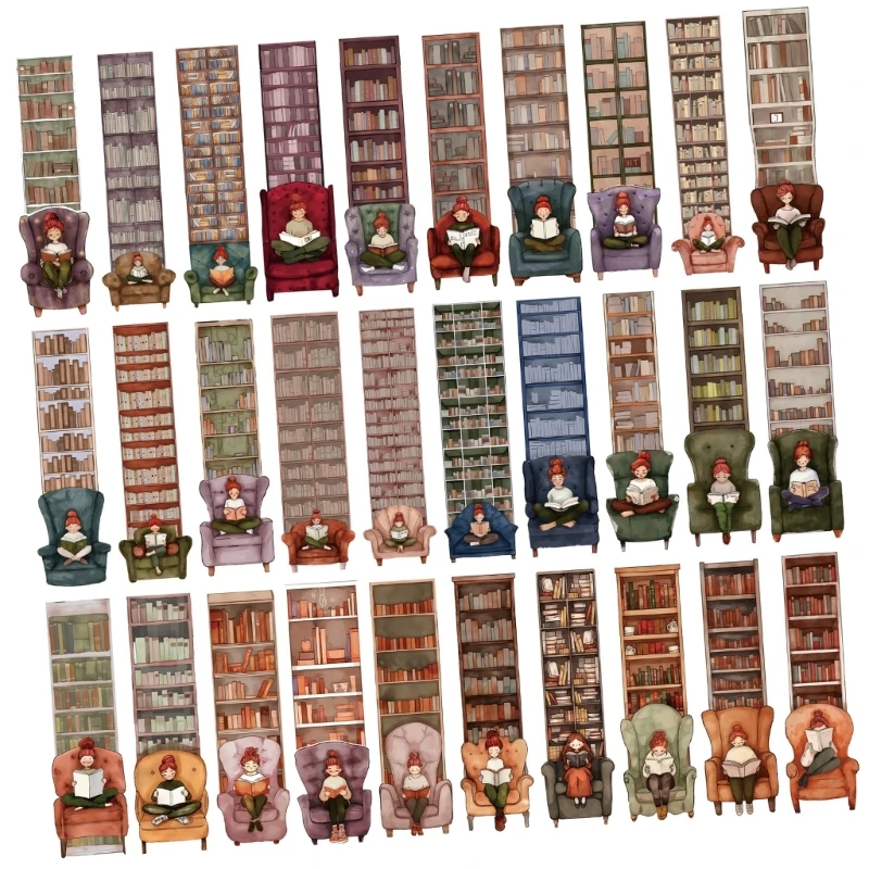 30 Sheets Rak Buku Bookmarks Halaman Penanda Membaca Bookmarks Membaca Persediaan