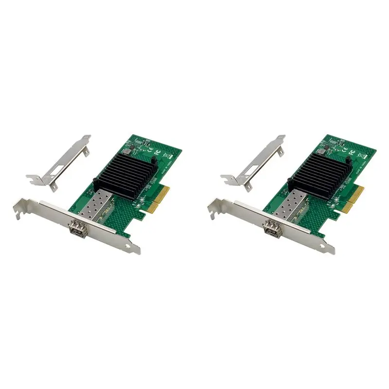 

2X X520-SR1 10G SFP+ Server Fiber Optic Network Card 82599EN Chip PCIE X4 Single Optical Port Network Card