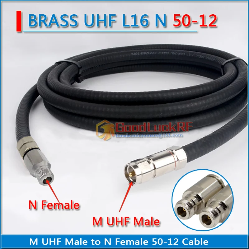 

L16 N Male & Female to PL259 SO239 M UHF Male Coaxial Pigtail RRU Jumper 1/2 feeder 50-12 corrugated cable super flexible