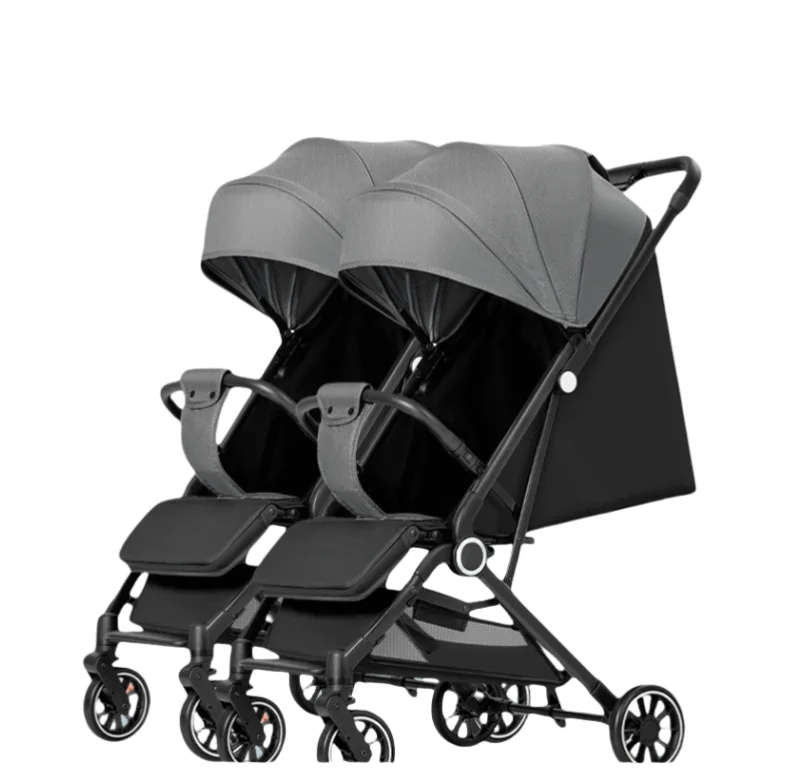 Twin Baby Stroller High View EVA Cheap Twin Feeding Pram Double Stroller For Twins Baby