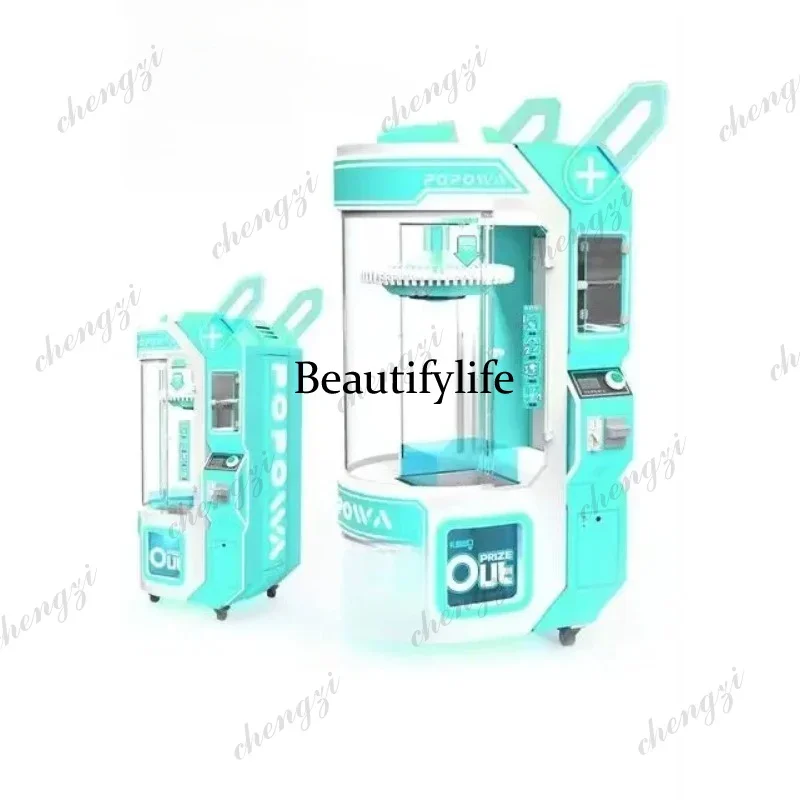 HR  High Quality Colorful Space Rabbit Coin-Operated Mini Gift Doll Claw Game Machine New Design Clip Children Mall Plastic
