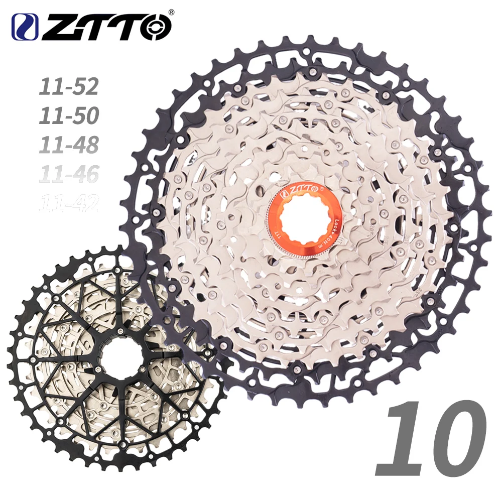 ZTTO MTB 10-Speed Cassette Bicycle Steel Sprocket Freewheel 11-40T/11-50T 10S Gear Ratio K7 Mountain Bike HG Hub fit U6000 M6000
