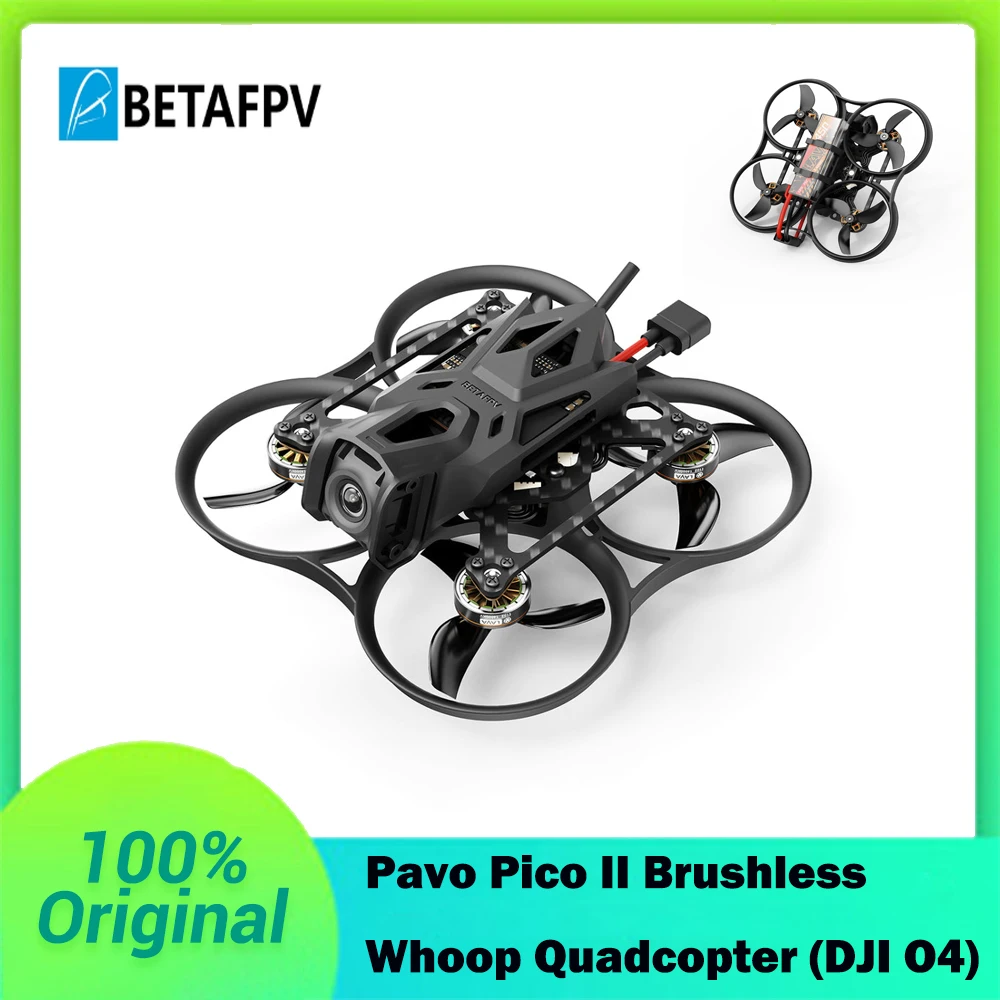 BETAFPV 2025 NUEVO Pavo Pico II Brushless Whoop Quadcopter (DJI O4) con 4 amortiguadoresO4 Soporte de unidad de aire II F4 20A AIO FC