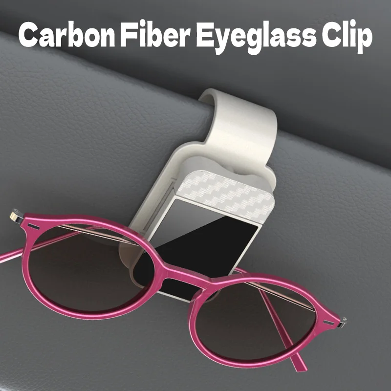 Sunglass Holder for Car Sunglasses Holder and Ticket Card Clip Universal for Different Size Glasses Car Visor Accessories