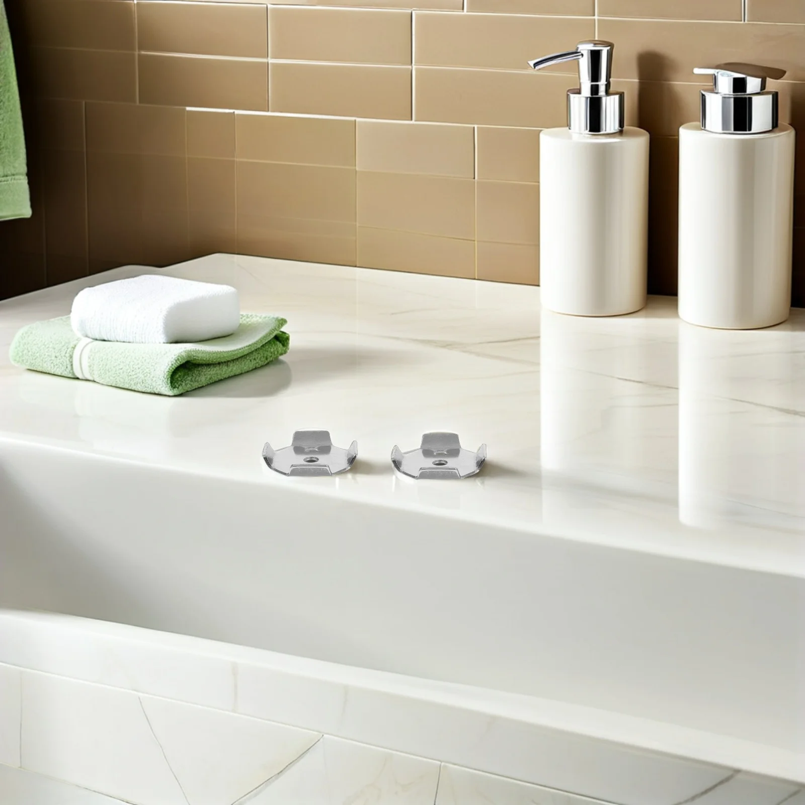 

4pcs Bathroom Hardware Accessories Stainless Steel Towel Bar Mounting Kit Replacement Parts For Toilet Roll Holder Universal