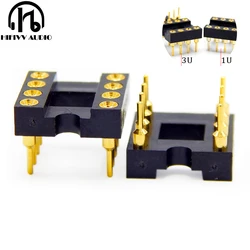 10pcs 3U gold-plating SOP 8 DIP8 DIP-8 Dip 8 DIP SSOP8 PCB IC OP AMP Socket operating amplifiers Feet Upgrade IC chip Connector