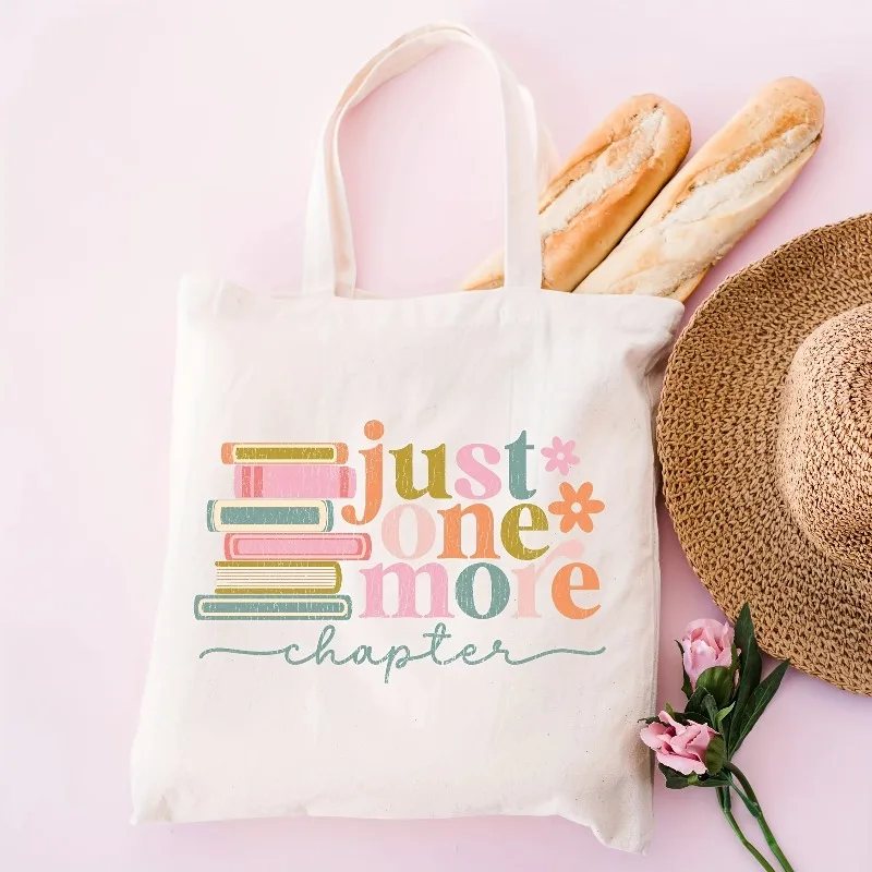 Soft Canvas Tote Bag Vintage Red Cherry Letter Print Large Shoulder Bag for Shopping Daily Western Home Summer and Commuting