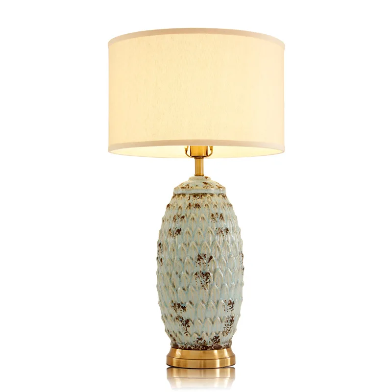 SAMAN  Modern Ceramic Table Light LED Creative Fashionable Bedside Desk Lamp for Home Living Room Bedroom Hotel Decor