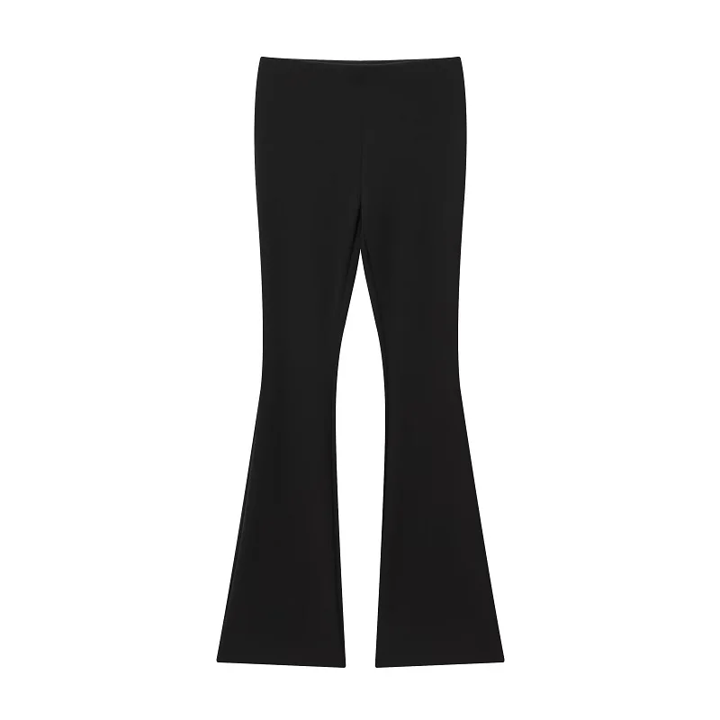 MUJER Zwarte Flare Broek Sets voor Vrouwen 2-delige Hoge Taille Broek Past Vrouw Outfit off Schouder Halter Top Vrouwelijke Dame Sets