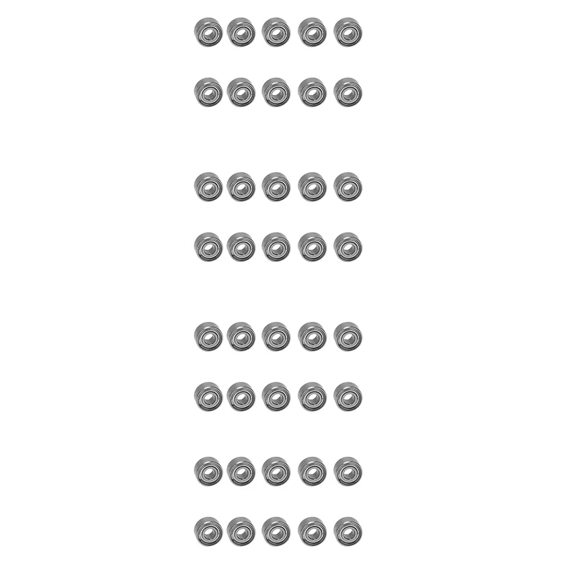 

40Pcs Miniature Sealed Metal Shielded Metric Radial Ball Bearing Model: MR52-ZZ 2X5X2.5mm