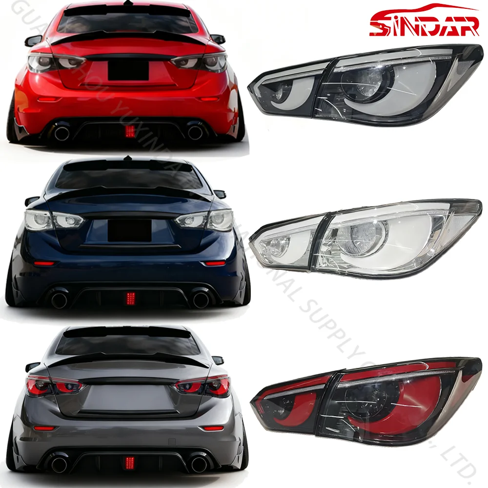 SINDAR Auto LED Taillight Assembly Modified Tail Lamp Accessories for Infiniti Q50 2013-2017 Customize Light New Hawkeye Style