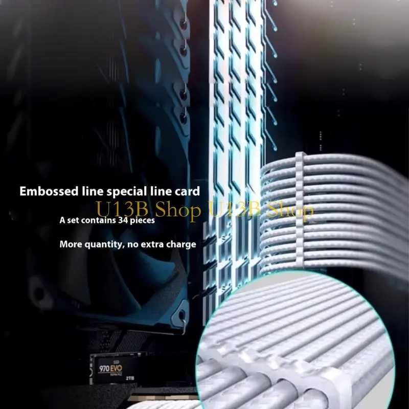 U13B Computer Line Manager Guide 34pcs For Sleeved Lines 1.8-2.5mm Diameter