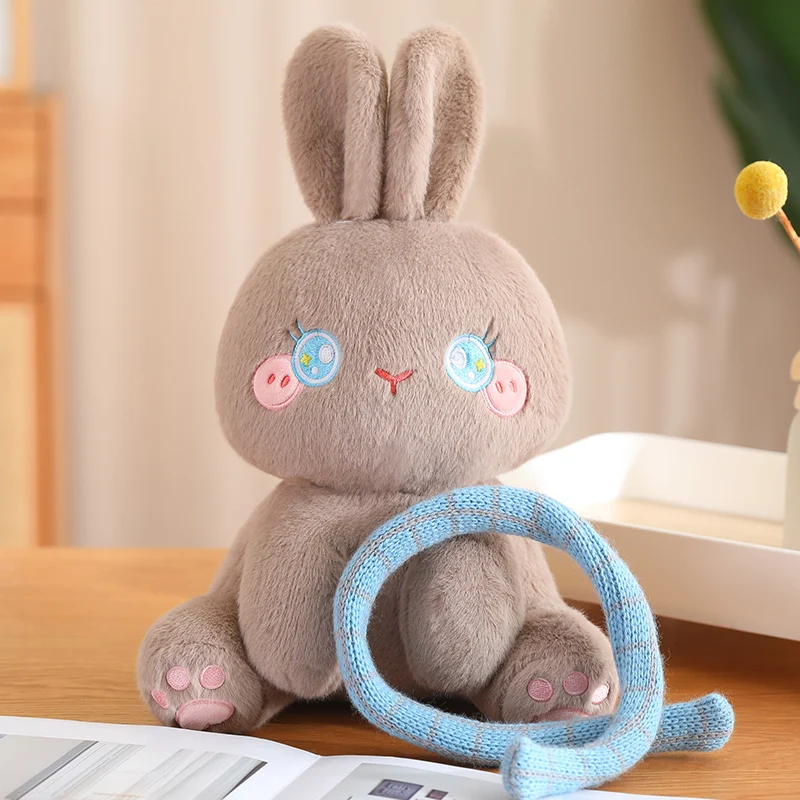 Super Soft 30/50cm Bunny Plush Toys Cute Stuffed Animal Rabbit Dolls With Swinging Scarf Kawaii Throw Pillow for Girl Kids Gifts