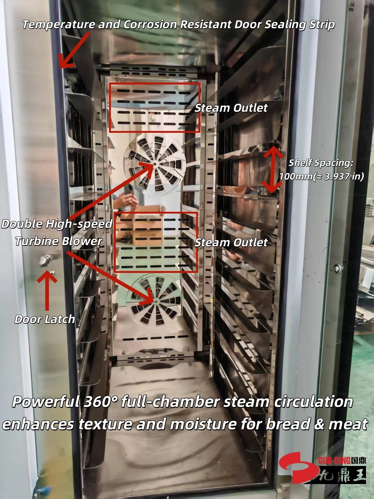 CE ETL Certified 10 Tray Commercial CE Convention Electric Gas Convection Oven for Restaurant Bakery Shop Hotels Steam Oven