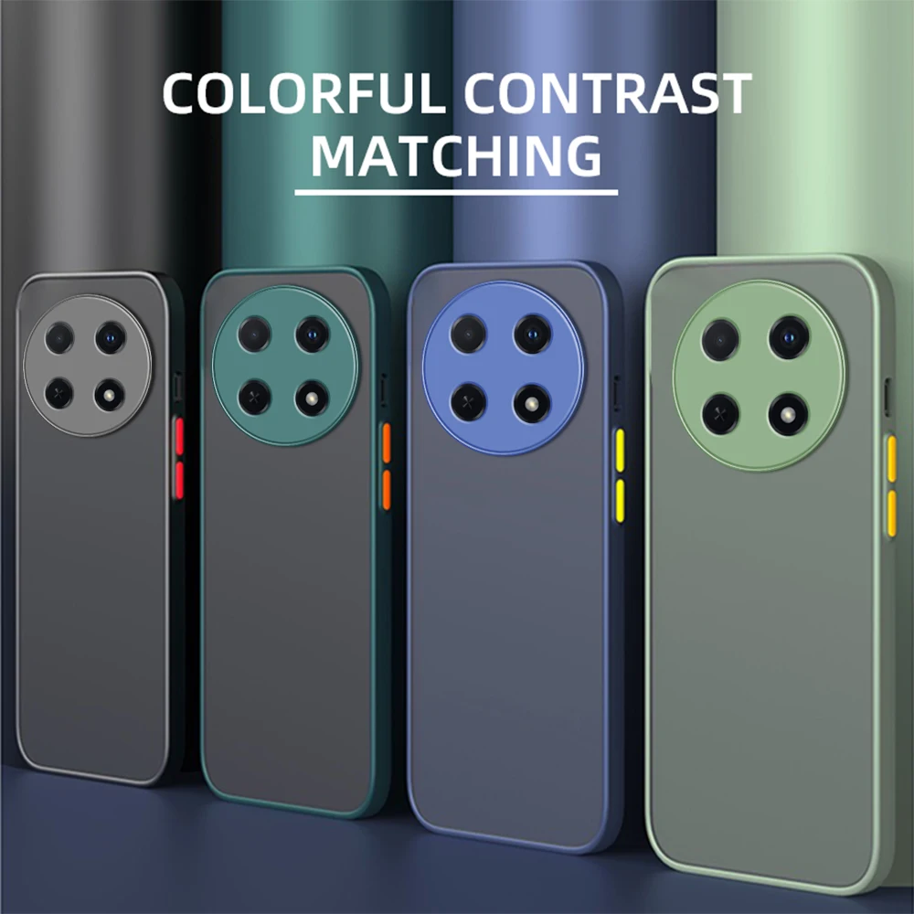 Shockproof Armor Matte Case For Huawei nova 12i 4G Soft TPU Bumper Clear Hard PC Back Cover Capa Hauwei nova12i nova 12 i i12 4G