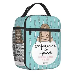 Sac à lunch médical personnalisé, glacière thermique, boîtes à lunch isolées pour enfants, écoliers, médecin, infirmière, femmes, Enfermera En Apuros