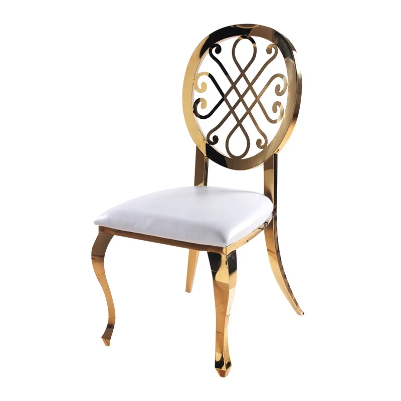 

Hotel wedding chair, rental, banquet dining table VIP chair stainless steel