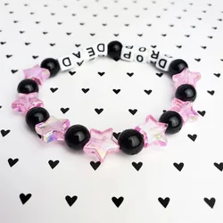 Drop Dead Kandi Bracelet Pastel Goth Accessories Spooky Halloween Jewelr Creepy Cute Pastel Pink Y2K Aesthetic Soft