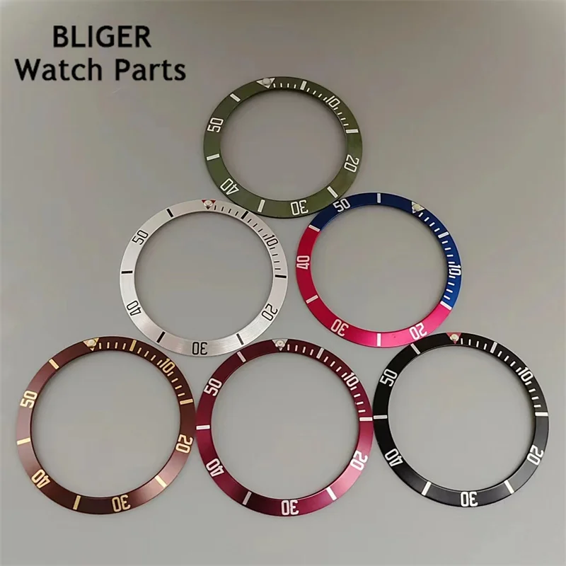 Bliger 39,5mm Aluminium Lünette fit Uhr ersetzen Zubehör Uhren teile