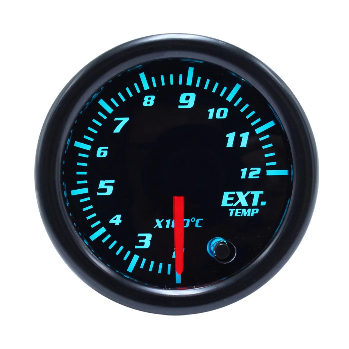 52MM/2Inch 7 Colors LED Smoke Lens Water Temp Gauge Turbo Exhaust Temp Car Gauge for Universal Car
