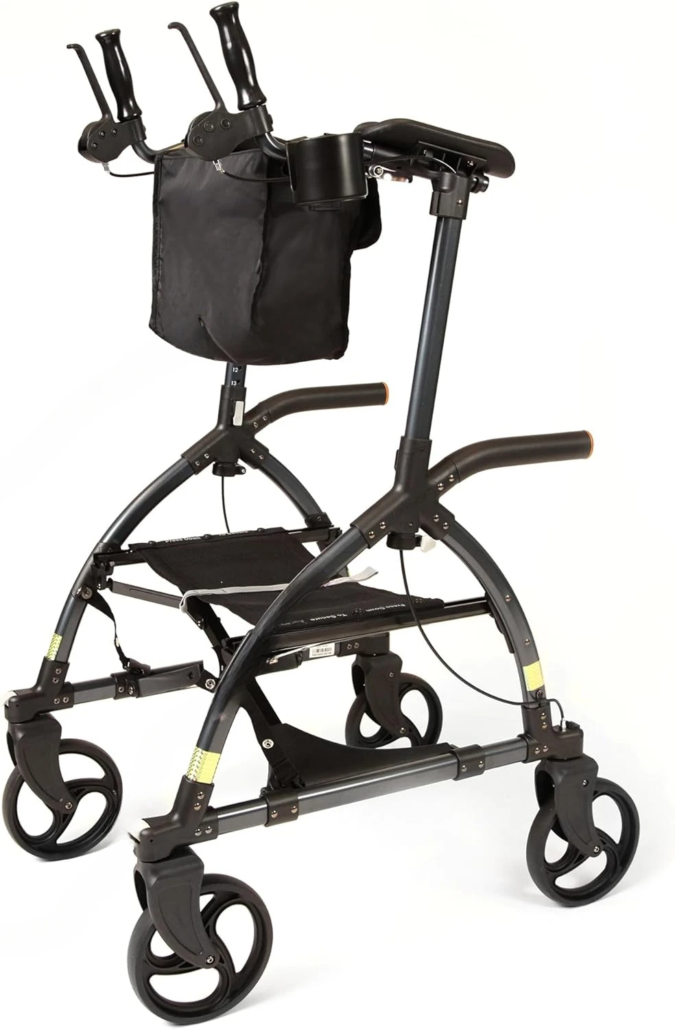 

Lightweight Adjustable Upright Rollator Walker with Seat for Adults, Seniors & The Elderly