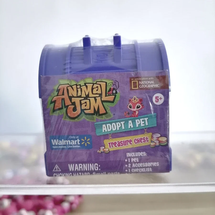 Animal Jam Treasure Chest Adopt A Pet Mini Figurine Animals Cute Doll Collectible Blind Box Toy Children Birthday Gifts