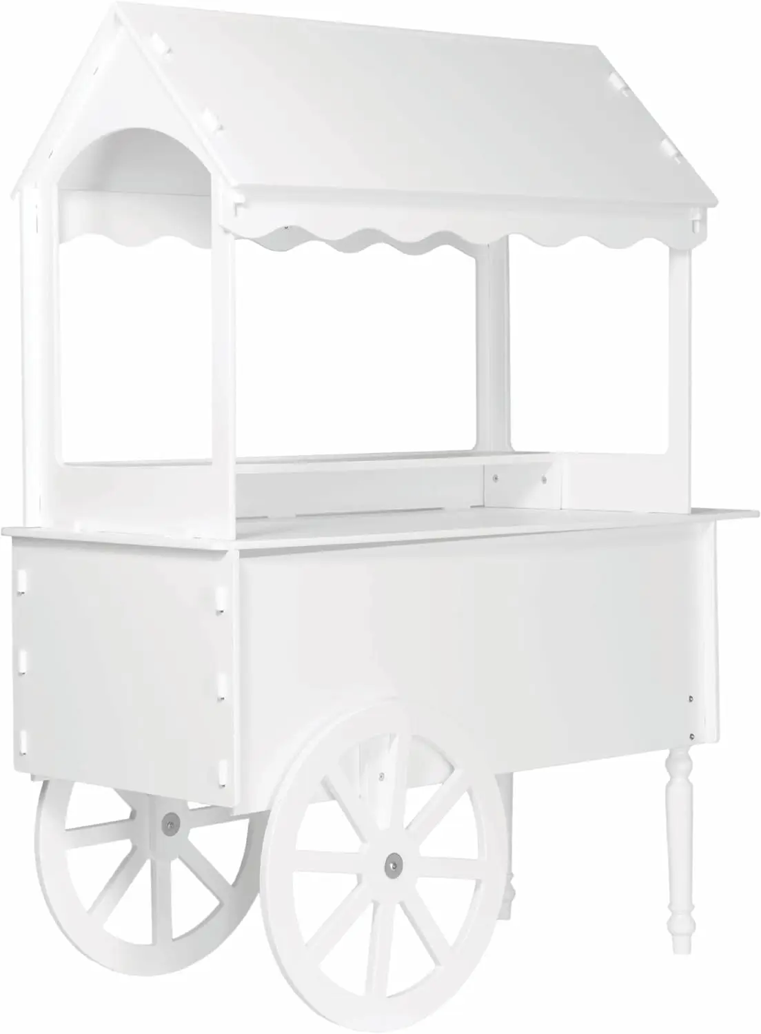 vintage candy cart display stand with wheels - decorated dessert cart for parties, birthdays & weddings - easy to assemble