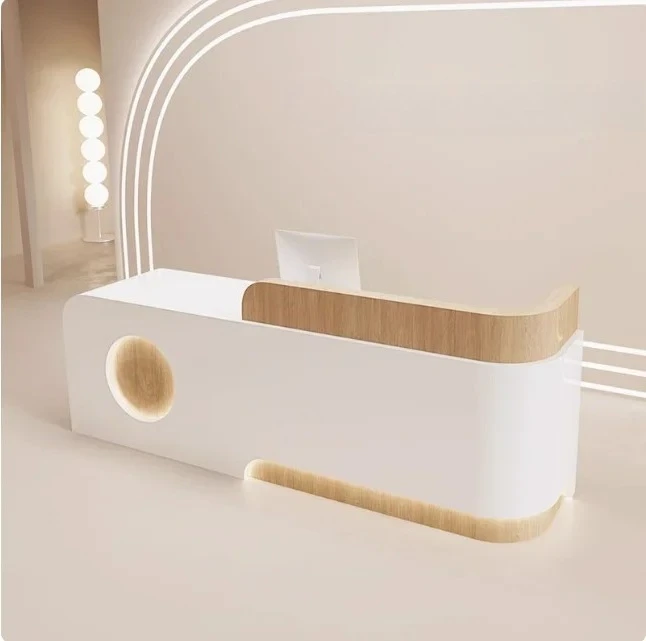 *Light Luxury High-End Cream Style Cashier Counter Children's Clothing Store Reception Desk