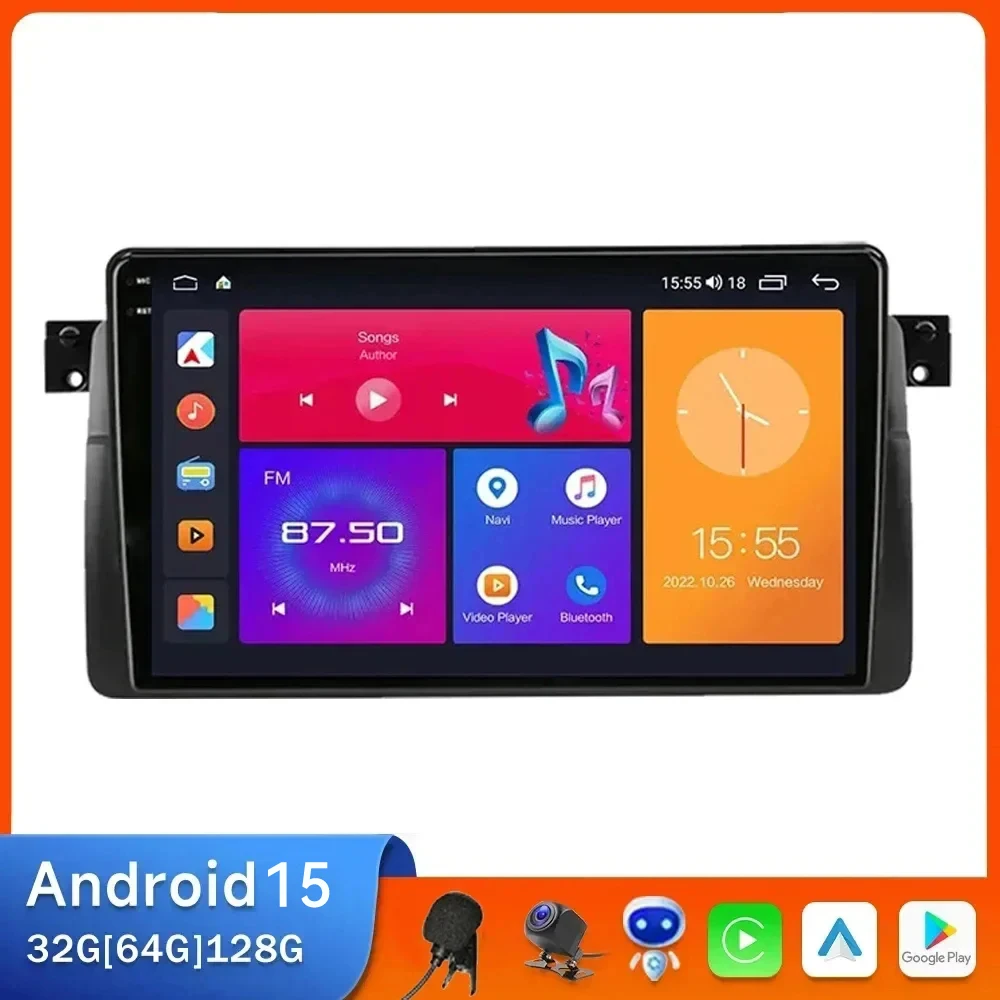 

Автомобильный радиоприемник Android 15 для BMW E46 M3 1998-2006, мультимедийный видеоплеер, 2Din, 4G, WIFI, GPS-навигация, головное устройство Carplay DSP RDS