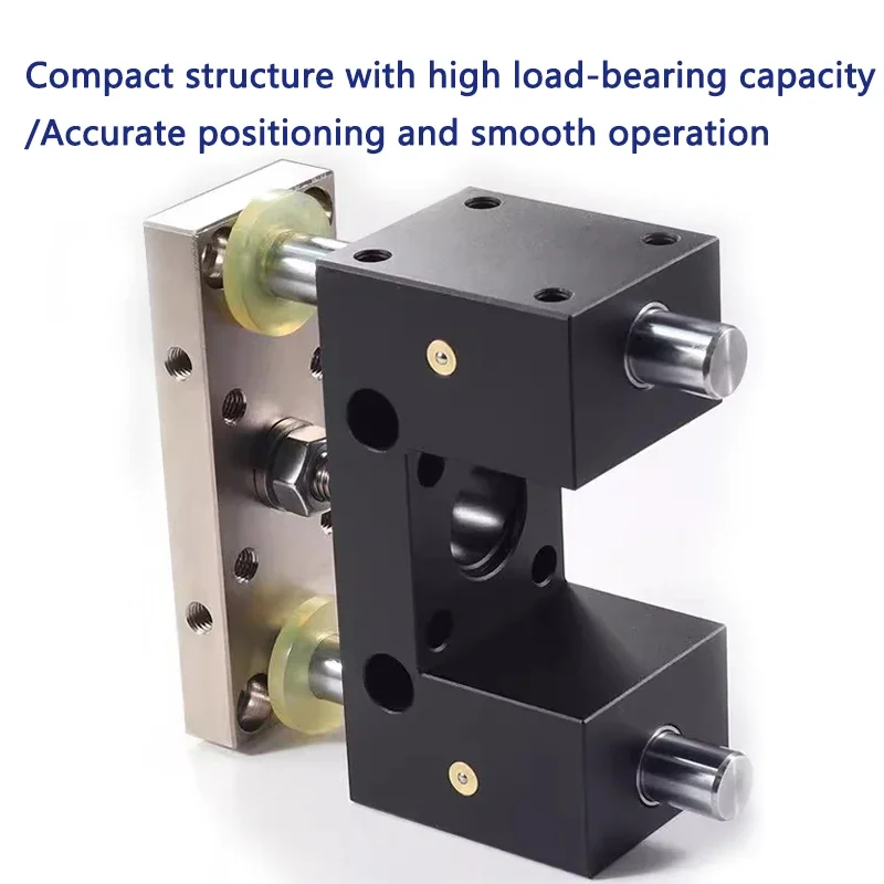 HLH HSDAM32/40/50/63 SDA Pneumatic Cylinder Dedicated Guide Bracket Accessory Three-axis Three Bar Fixed Frame Telescopic Rod