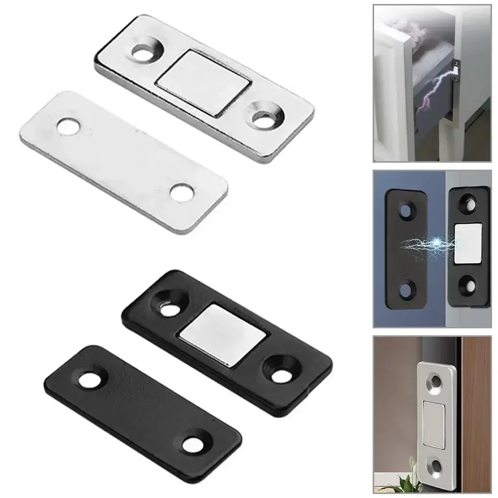 

Strong Magnetic Drawer Latch Ultra Thin Stainless Steel For Door Cabinet Cupboard Closer Catches With Screw Home Hardware