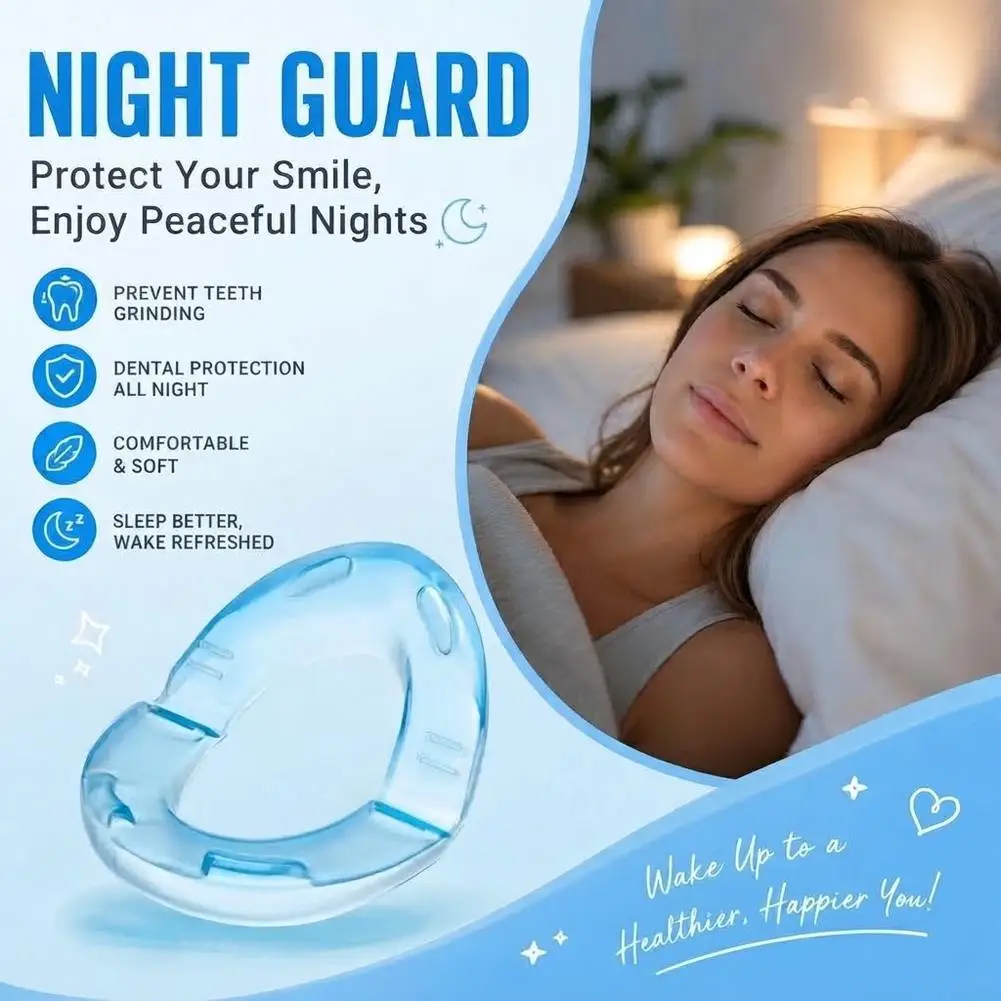 Anti Snoring Mouthpiece Dental Braces Double Layered Prevent Teeth Grinding Tongue Biting Sleeping Anti-snoring Tool For Unisex