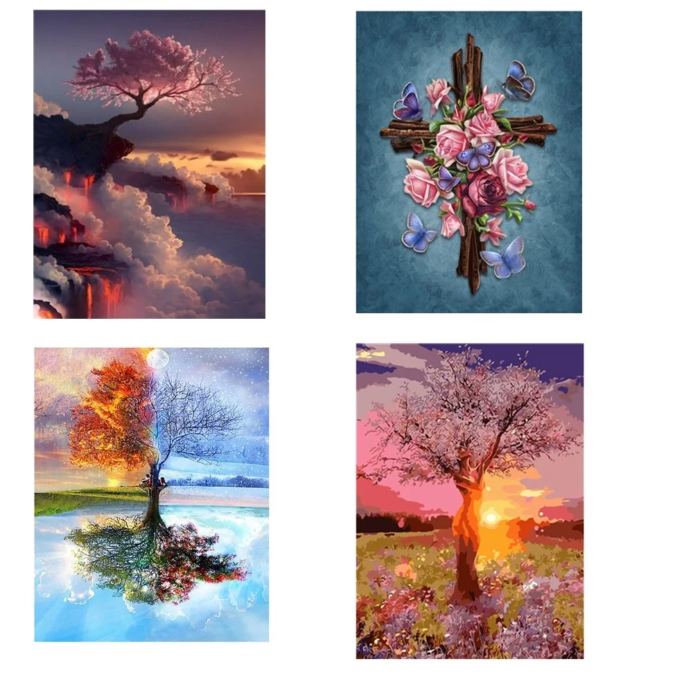 1Set DIY Digital Oil Painting By Numbers Paint Drawing Coloring Canvas Hand Painted Modular Picture For Painter & Student Decor