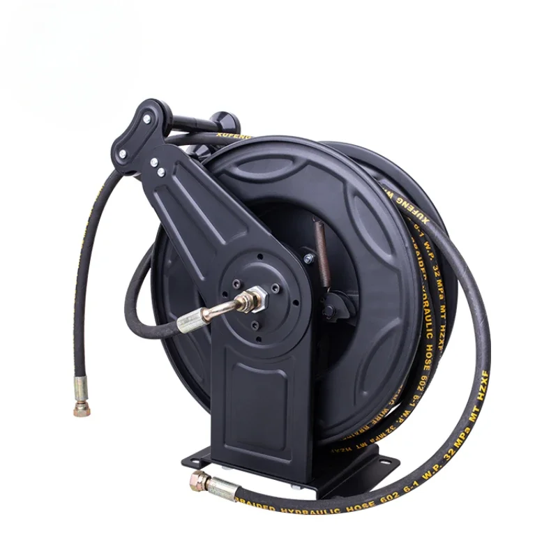 

Automatic Retracting Metal Hose Reel Garden Wall Mount Stainless Steel Hose Reel Air Carwash High Pressure Washer Hose Reel