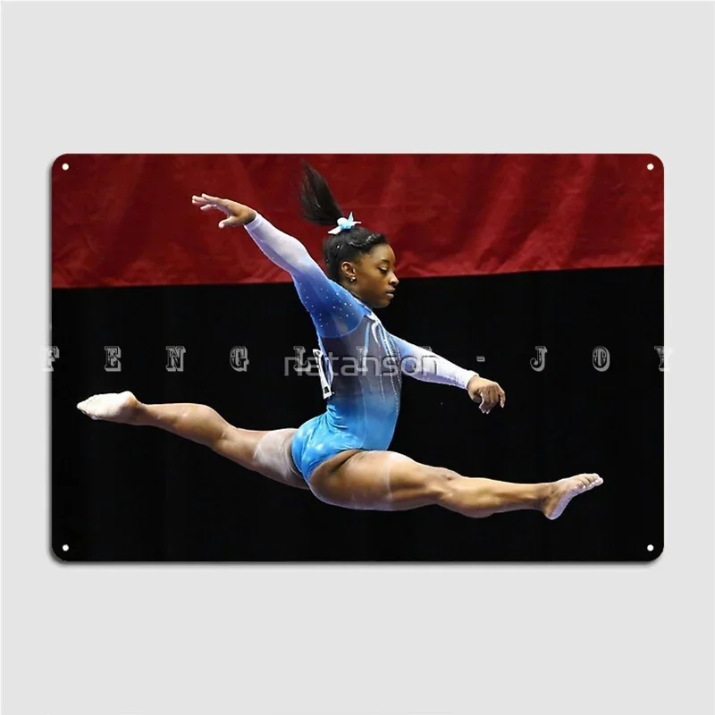 Simone Biles 3 Metal Plaque Poster Cinema Garage Club Bar Customize Wall Decor Tin Sign Poster