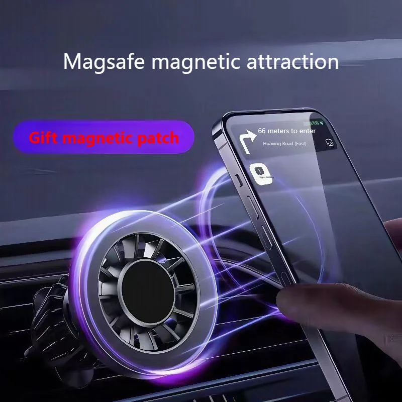 

Универсальный магнитный автомобильный держатель для телефона MagSafe, совместимый с 360° ° Вращающийся сильный магнитный зажим для вентиляционного отверстия для iPhone 16, 15, Xiaomi, Samsung