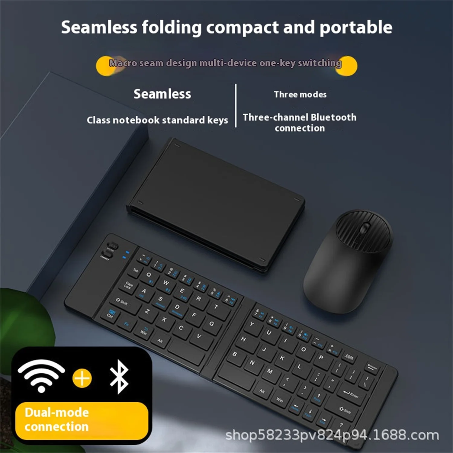 

Ультратонкий складной набор клавиатуры и мыши | Мини-бесшумный перезаряжаемый | Универсальный для ПК/планшета/телефона | Креативный дизайн подарка