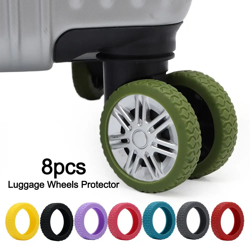 Luggage Caster Shoes Luggage Wheels Protector With Silent Sound 7Silicone Luggge Accessories Trolley Box Casters Cover