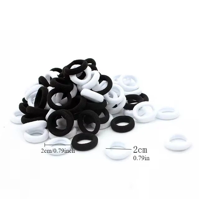 1 Lot Children's Colored Hair Ties Basic Nylon Ealstic Girls Ponytail Hold Scrunchie Rubber Band Kid Fashion Hair Accessories