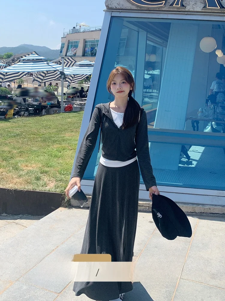 

Модный повседневный женский комплект из двух предметов: юбка и топ для осени, для работы и повседневной носки, с длинными рукавами