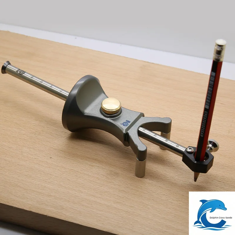 Suitable for2 In 1 Wood Marking Compass Dual Use Straight Line Arc Scriber Precision Marking Tool For DIY Carpentry