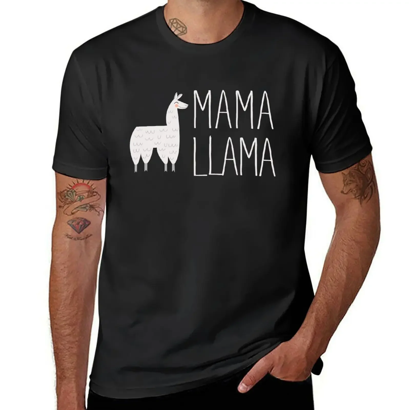 Mama Llama No Problama Funny Llamafest Graphic Tee Shirt T-Shirt anime tshirt anime t shirts designer t shirt men