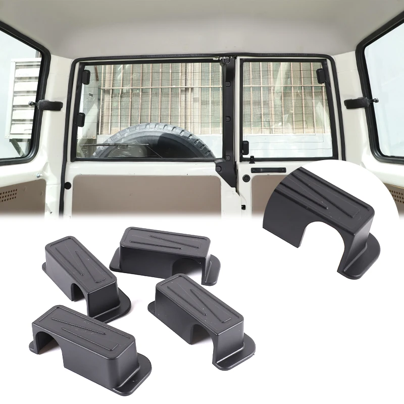 For Toyota Land Cruiser 71/76 2007+ 4Pcs ABS Rear Window Defogger Connector Cover Trim Heated Glass Terminal Protector