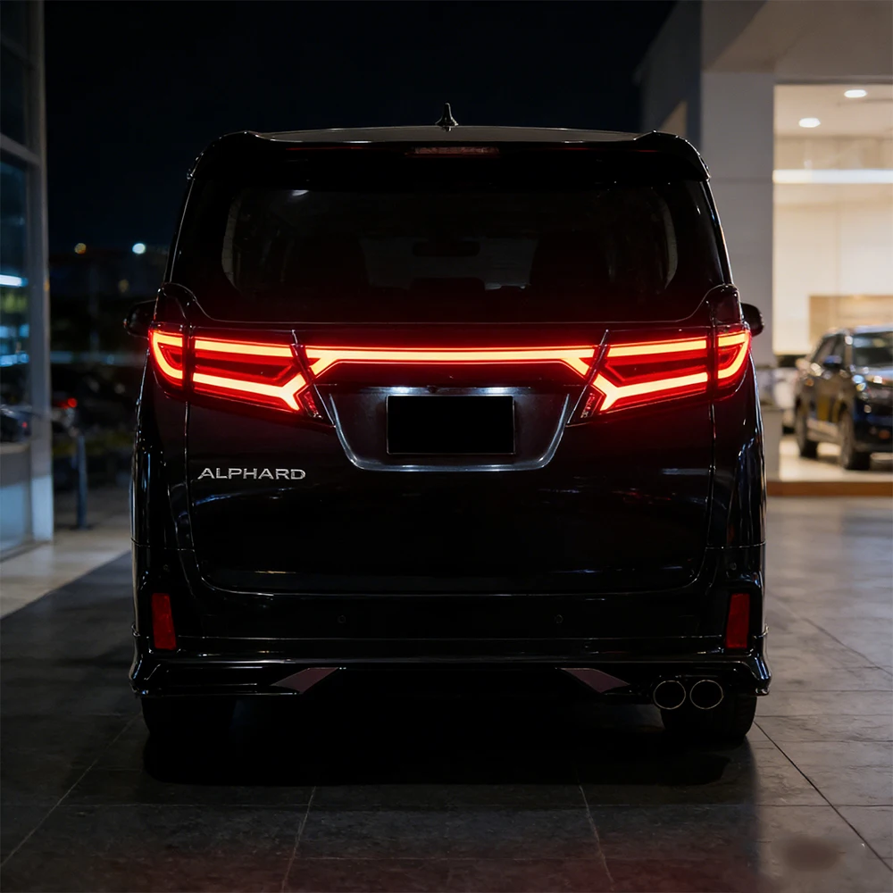 

For Toyota Alphard 2015-2023 LED Through Taillights Assembly Auto Rear Lamp Upgrade Car Styling Plug and Play Accessories