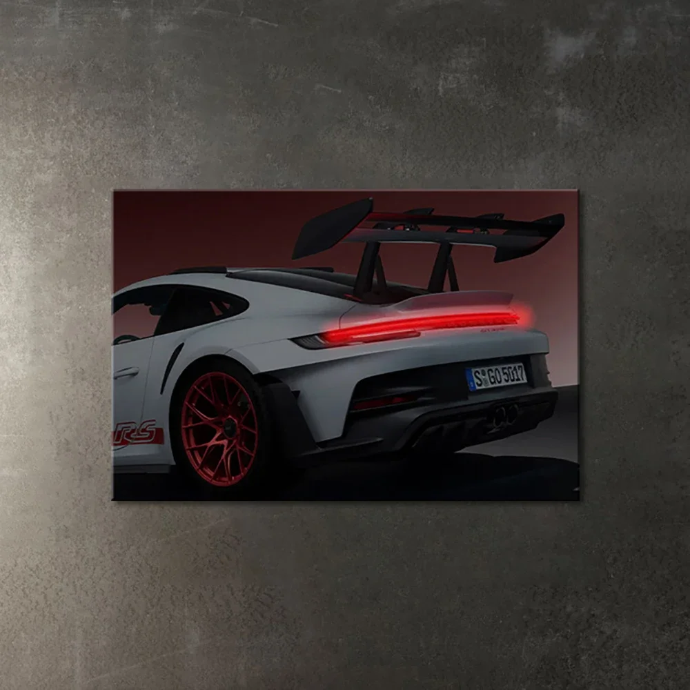 Car Neon Atmosphere Taillights, Wall Art, HD Canvas Print Poster, Suitable for, Home, Living Room, Room, Garage ation