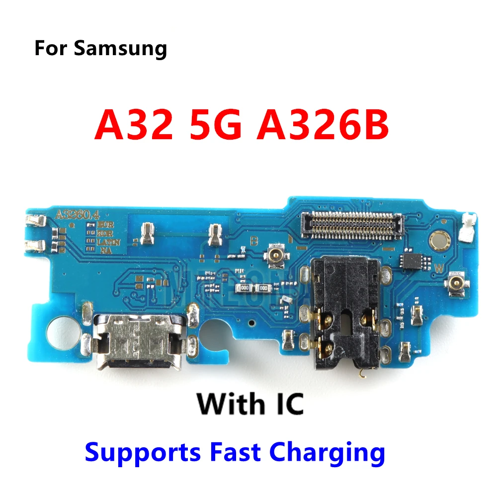 Для Samsung Galaxy A32 4G 5G A325F A326B: USB Micro-разъем для зарядки гибкий кабель материнской платы
